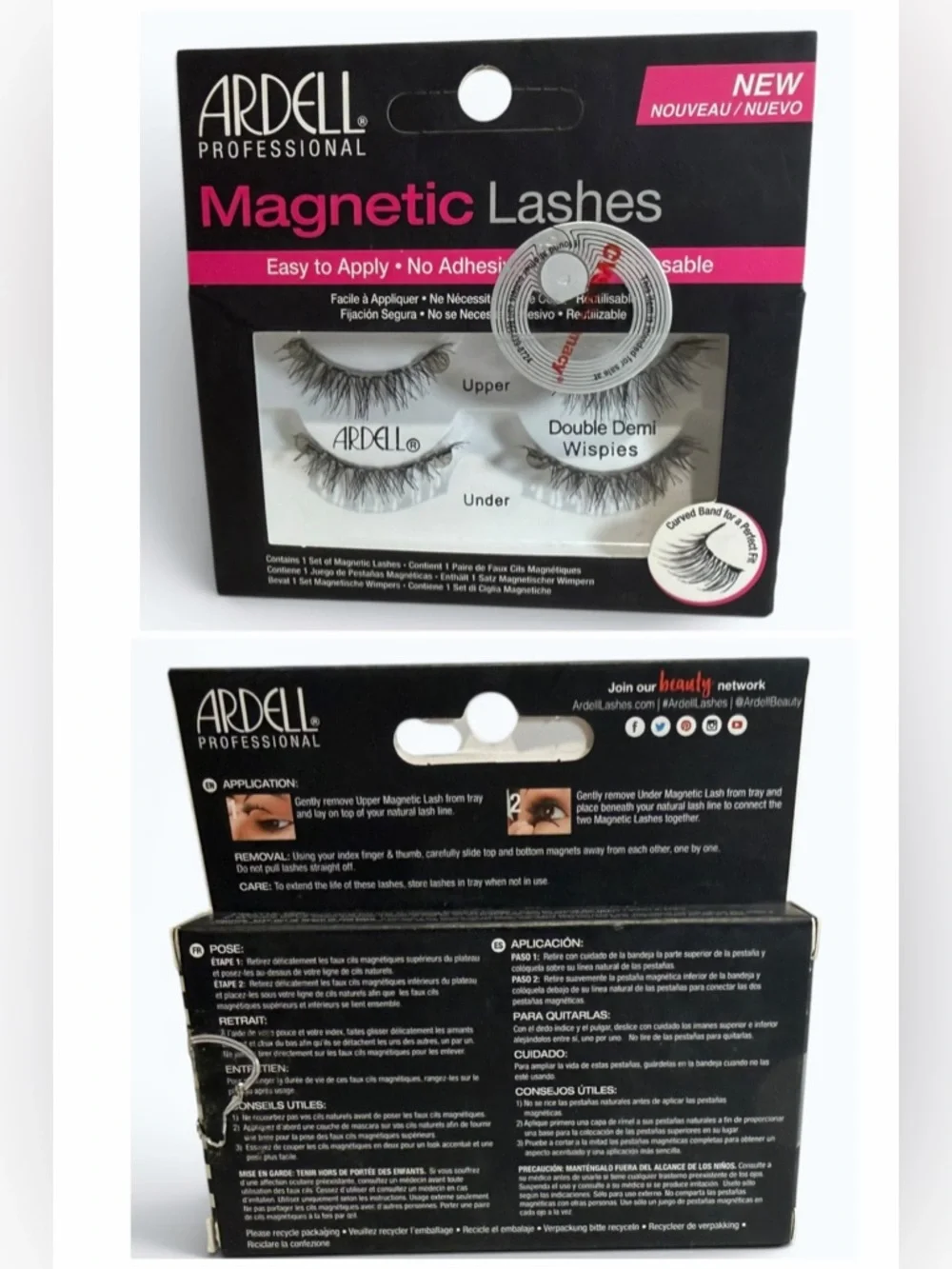 Ardell Magnetic Liner & Lash Bundle Accent 002 + Double Demi Wispies | New
